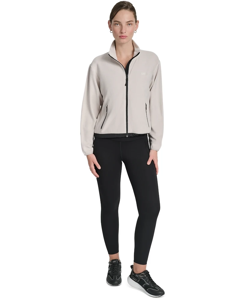 Dkny Women's Zippered Fleece Jacket
