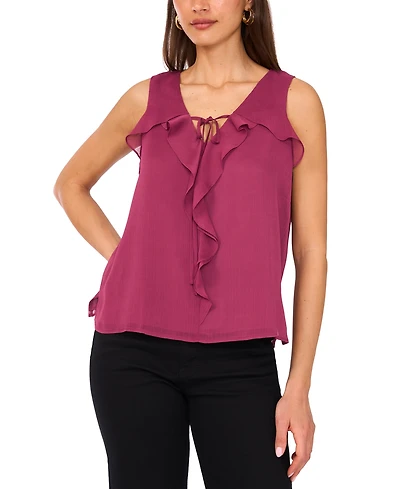 Vince Camuto Women's Sleeveless Ruffled Top