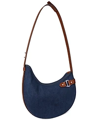 Lauren Ralph Lauren Tasha Medium Denim Shoulder Bag