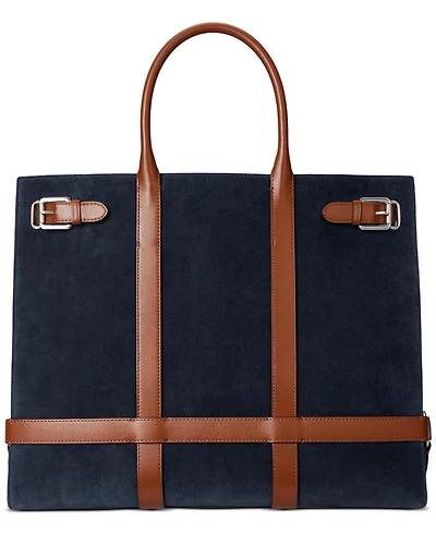 Lauren Ralph Lauren Suede & Leather Extra Large Devyn Tote Bag