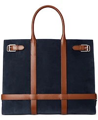 Lauren Ralph Lauren Suede & Leather Extra Large Devyn Tote Bag