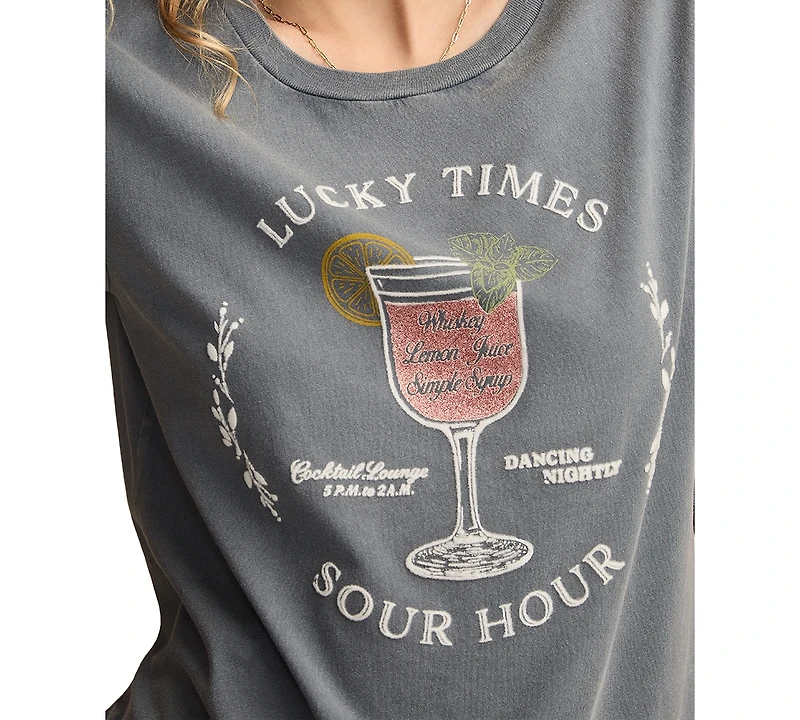 Lucky Brand Women's Sour-Hour-Graphic Classic Cotton T-Shirt