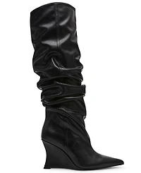 Steve Madden Women's Distortion Knee-High Slouch Wedge Boots