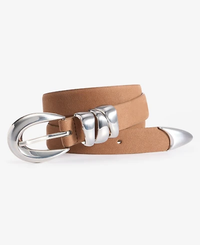 On 34th Faux-Suede Sculpture Buckle Belt, Macy's Exclusive
