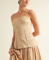 Arose Studio, Inc Women's Corset Chiffon Maxi Dress