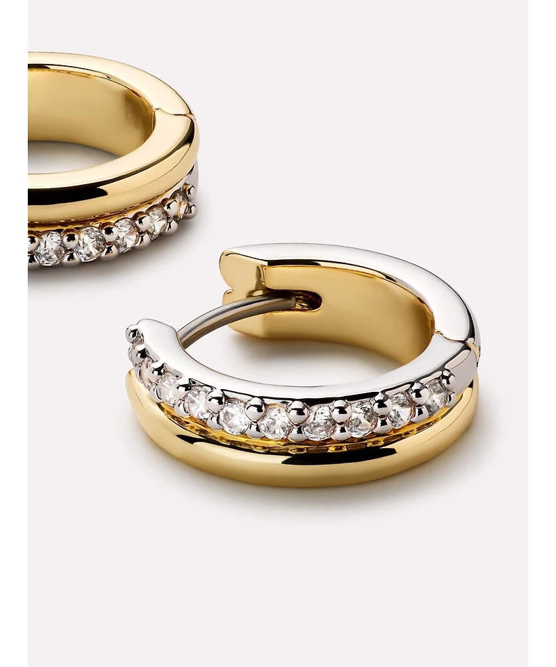 Ana Luisa Huggie Earrings - Asher Pave