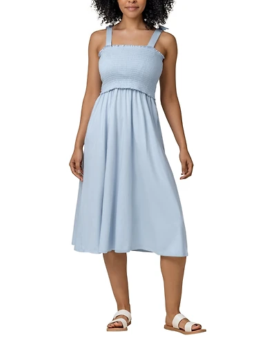 Kindred Bravely Sienna Smocked Maternity & Nursing Dress