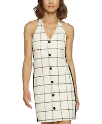 Central Park West Women's Plaid Halter Shirt Dress