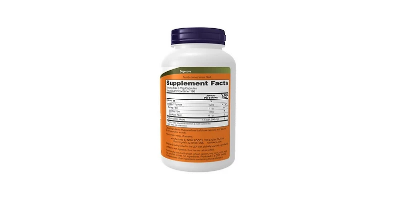 Now Foods Psyllium Husk ,500 mg ,500 Caps