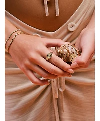 Ana Luisa Gold Signet Ring - Ariel