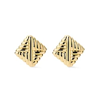 Gold Stud Earrings - Maple