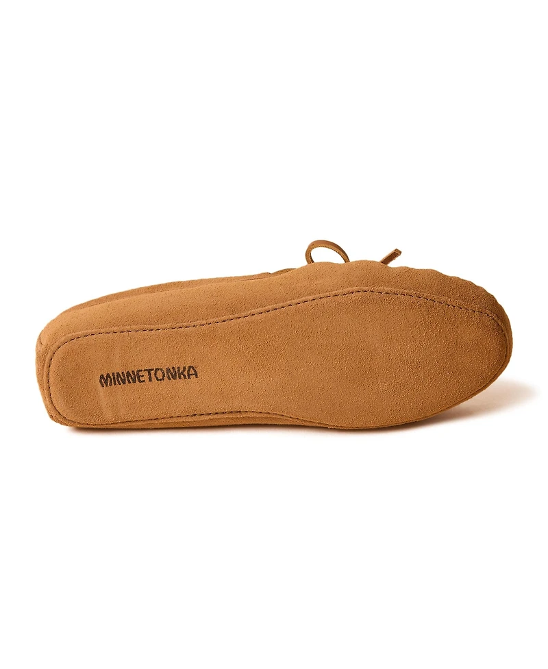 Minnetonka Women's Suede Pile Lined Softsole Slippers