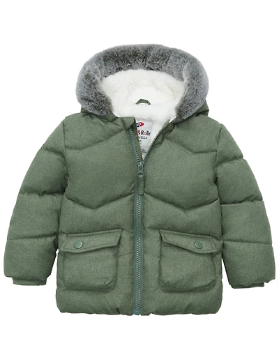 Rokka&Rolla Baby Boys Sherpa Lined Puffer Jacket Winter Coat