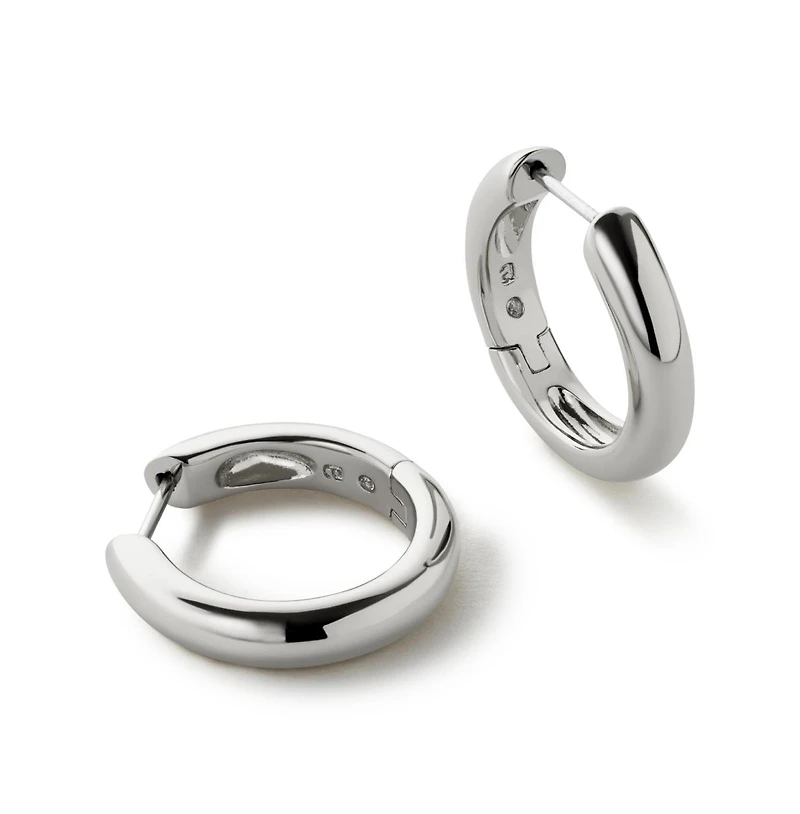 Ana Luisa - Silver Hoop Earrings - Giulia Medium Silver