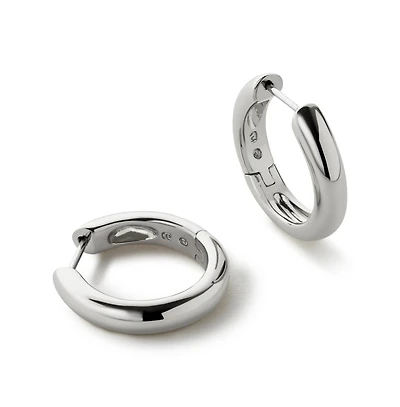 Ana Luisa - Silver Hoop Earrings - Giulia Medium Silver