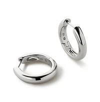 Ana Luisa - Silver Hoop Earrings - Giulia Medium Silver