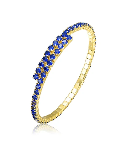 Rachel Glauber Colored Cubic Zirconia Tennis Bracelet