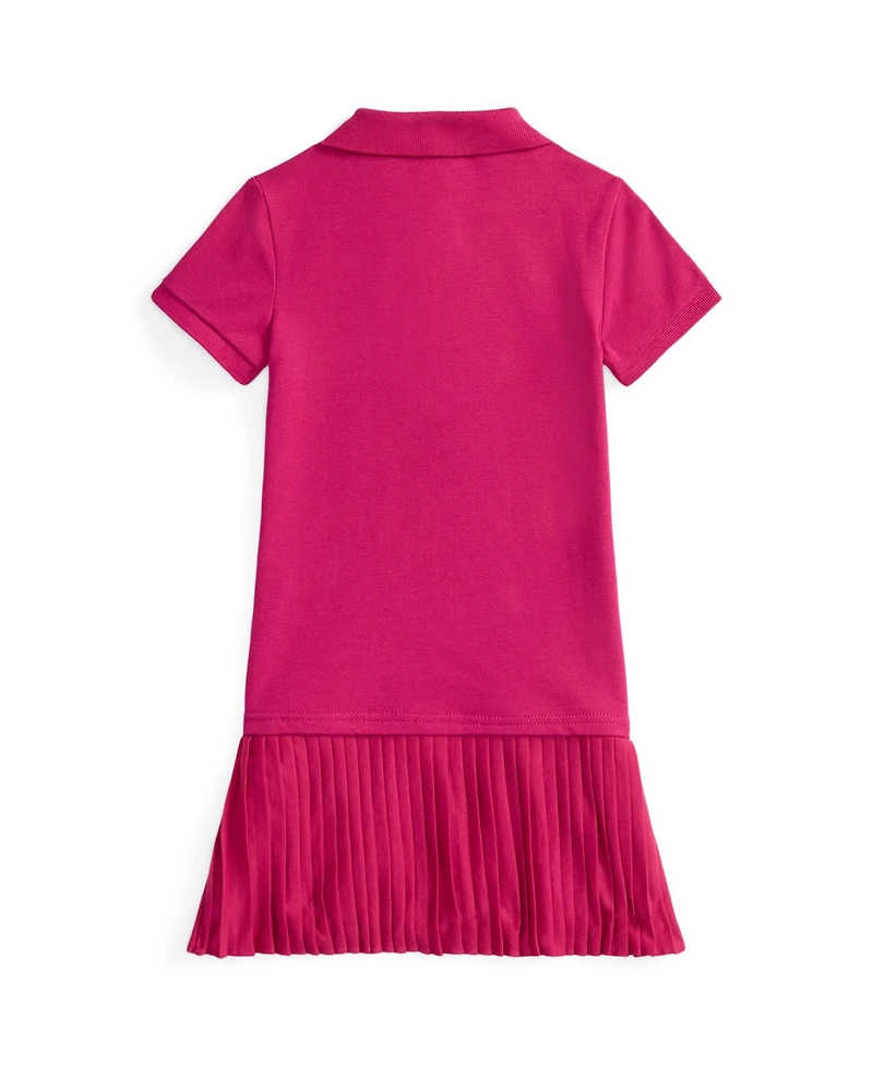 Polo Ralph Lauren Toddler and Little Girls Pleated Stretch Mesh Dress