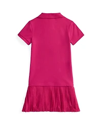 Polo Ralph Lauren Toddler and Little Girls Pleated Stretch Mesh Dress