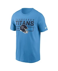 Nike Men's Light Blue Tennessee Titans Primetime Helmet Essential T-Shirt