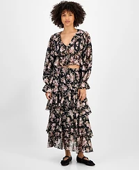 And Now This Women's Ruffled-Cuff Balloon-Sleeve Top, Macy's Exclusive