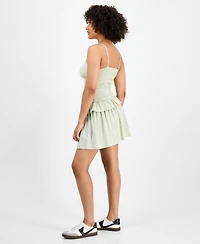 And Now This Women's Gingham Cotton Ruffled Mini Dress, Exclusively at Macy's