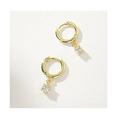 14k Gold-Plated Going Solo Huggie Earrings