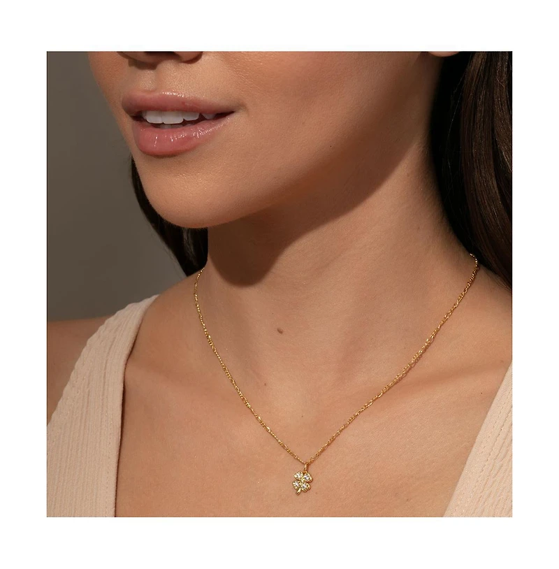Uncommon James 14k Gold-Plated Four Leaf Clover Necklace