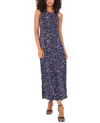 Vince Camuto Women's Printed Sleeveless Keyhole Back Maxi Dress