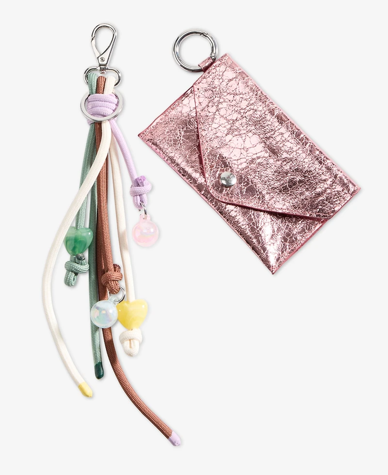 On 34th Boxed Card Case & Multi-Charm Beaded Keychain