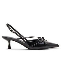 Madden Girl Women's Vixen Bow Slingback Kitten Heel Pumps