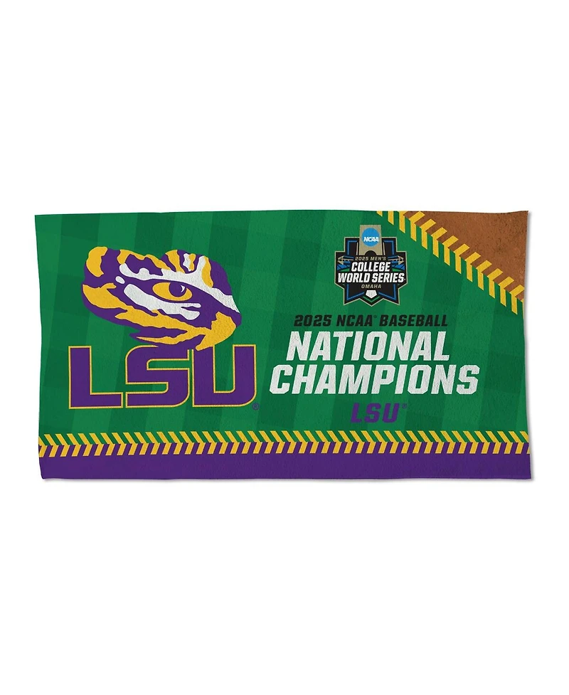 Wincraft Lsu Tigers 2025 Ncaa Baseball Men's College World Series Champions Locker Room 22" x 42" On-Field Celebration Double-Sided Towel