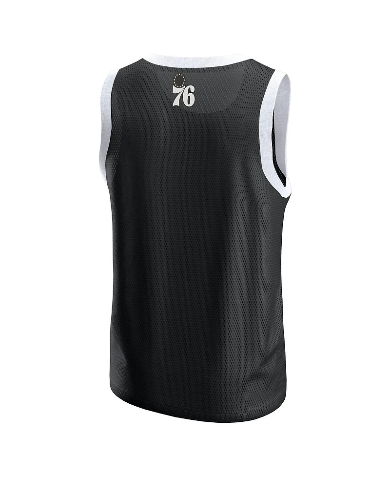 Fanatics Men's Black Philadelphia 76ers Mesh Tank Top