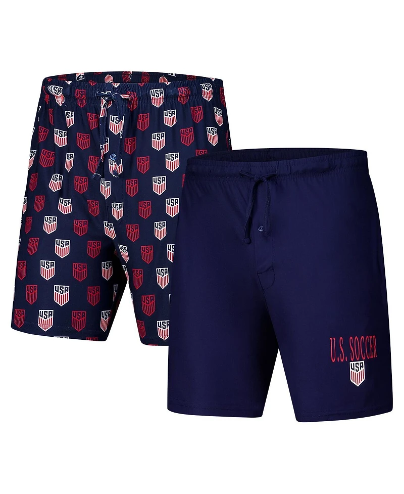 Concepts Sport Men's 2-Pack Navy Usmnt Record Shorts Set