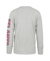 '47 Brand Men's Gray Atlanta Braves Big Tall Distressed Franklin Long Sleeve T-Shirt