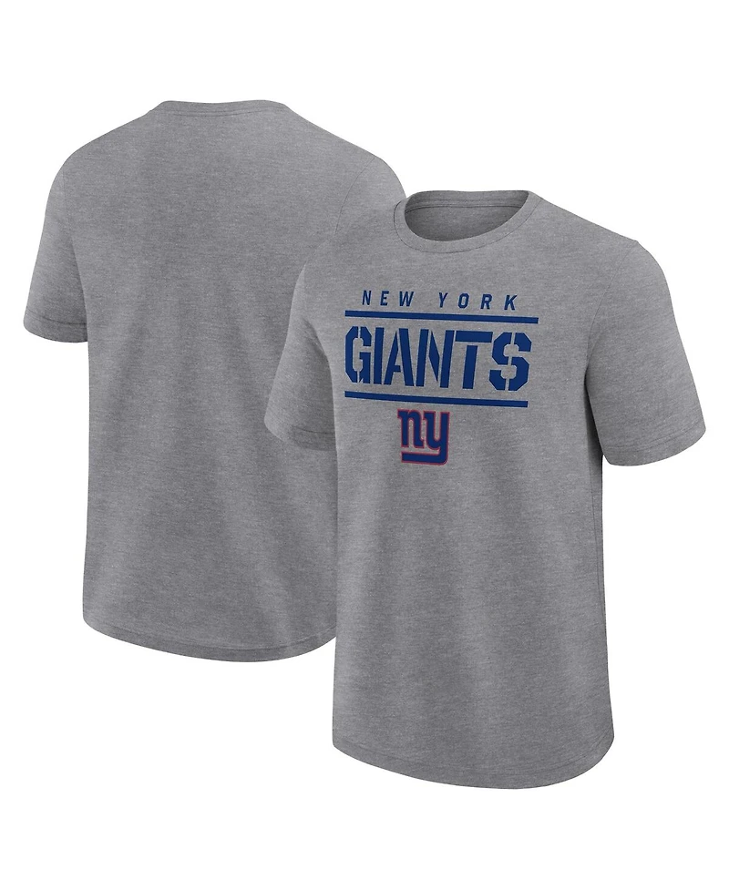 Fanatics Men's Heather Gray New York Giants Big Tall Top Notch T-Shirt