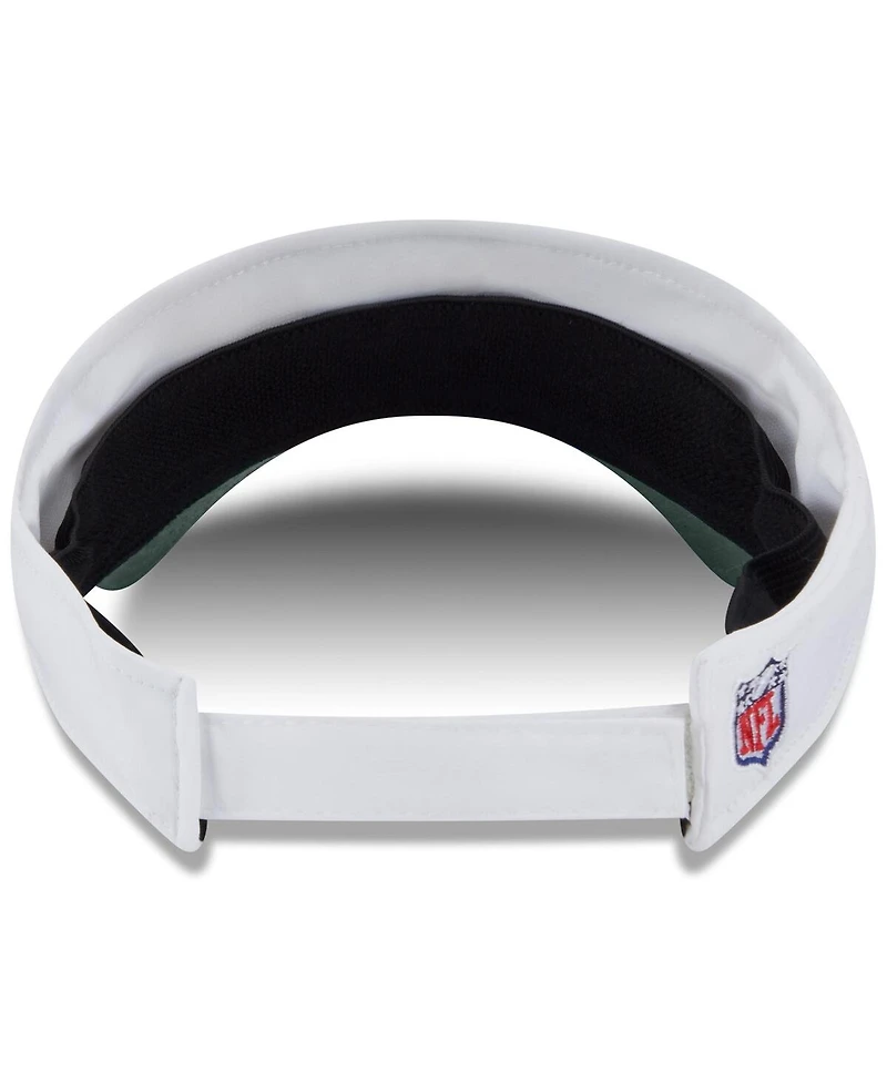 New Era Men's White/Green Green Bay Packers 2025 Nfl Training Camp Adjustable Visor Hat