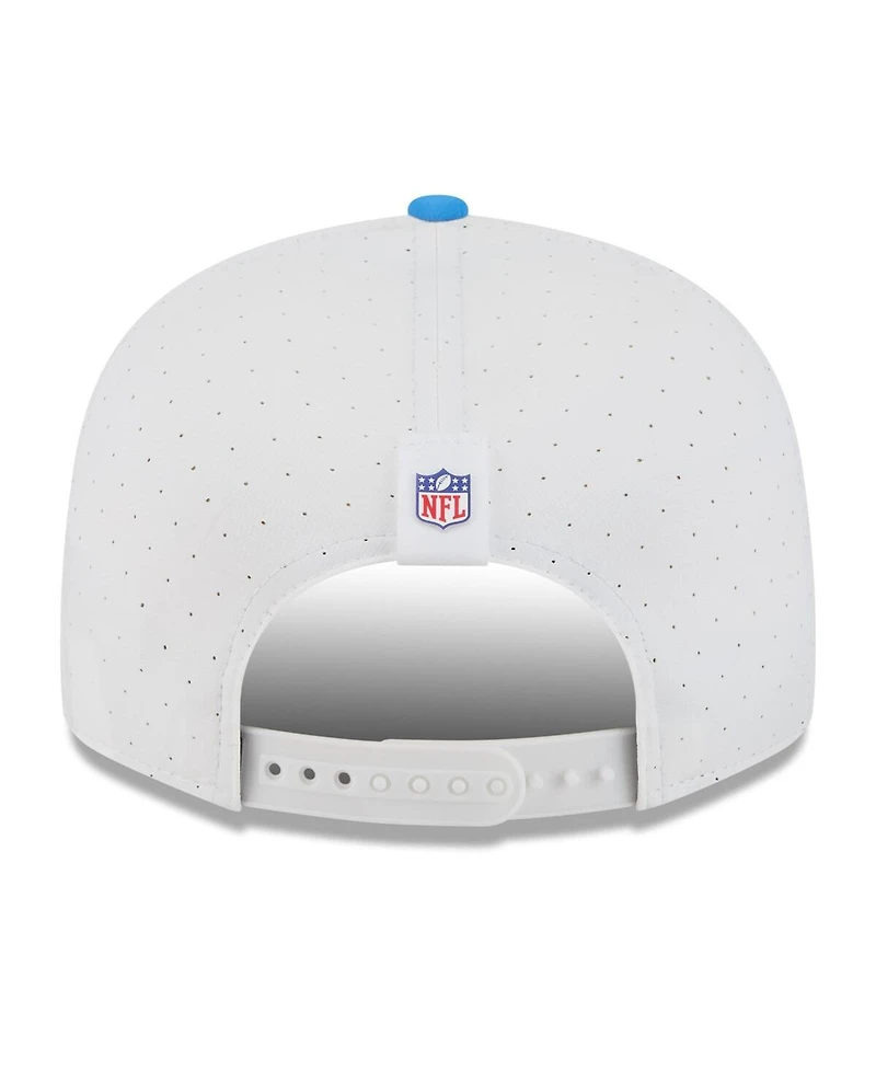 New Era Men's White/Powder Blue Los Angeles Chargers 2025 Nfl Training Camp Split Panel 9FIFTY Snapback Hat