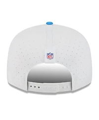 New Era Men's White/Powder Blue Los Angeles Chargers 2025 Nfl Training Camp Split Panel 9FIFTY Snapback Hat