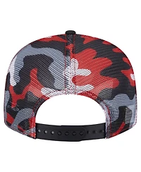 New Era Men's Red/Black New Jersey Devils Camo Meshback 9FIFTY Snapback Hat