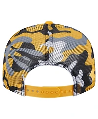 New Era Men's Black/Gold Boston Bruins Camo Meshback 9FIFTY Snapback Hat