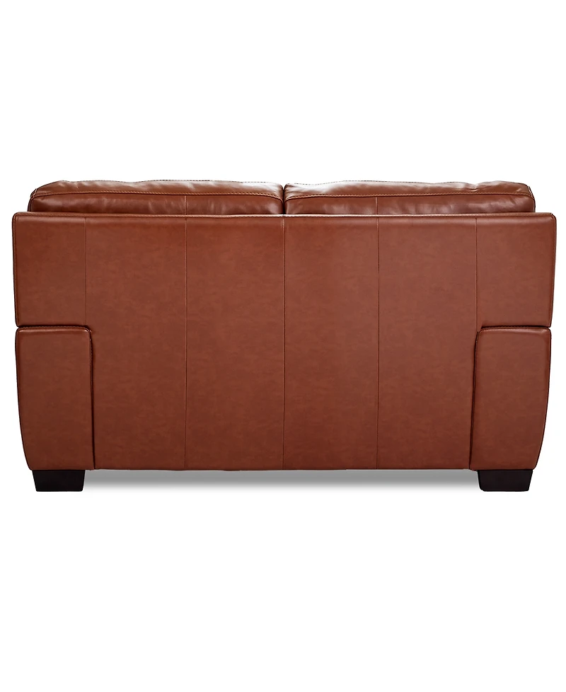 Cobbie Leather 69" Loveseat, Macy's Exclusive