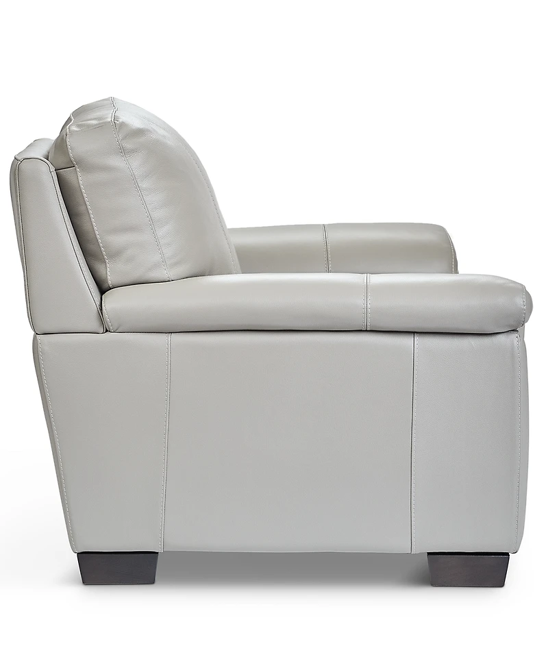 Cobbie Leather 46" Chair, Macy's Exclusive
