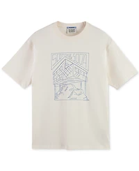 Scotch & Soda Men's Relaxed Fit Short Sleeve Logo Graphic Crewneck T-Shirt