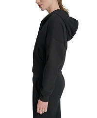 Dkny Women's Silicone Logo Full-Zip Hoodie