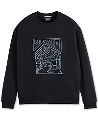 Scotch & Soda Men's Relaxed Fit Long Sleeve Logo Graphic Sweatshirt