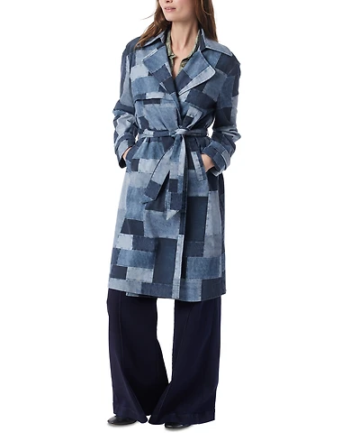 Dee Ocleppo Women's Cassie Patchwork Tie-Belt Trench Coat
