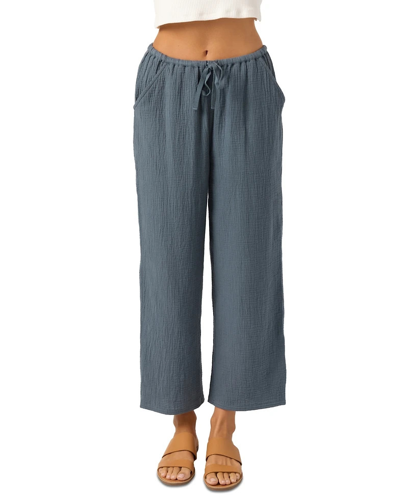 O'Neill Juniors' Brenda Pull-On Cotton Crinkle Pants