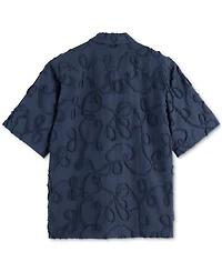 Scotch & Soda Men's Relaxed Fit Short Sleeve Button-Front Jacquard Shirt