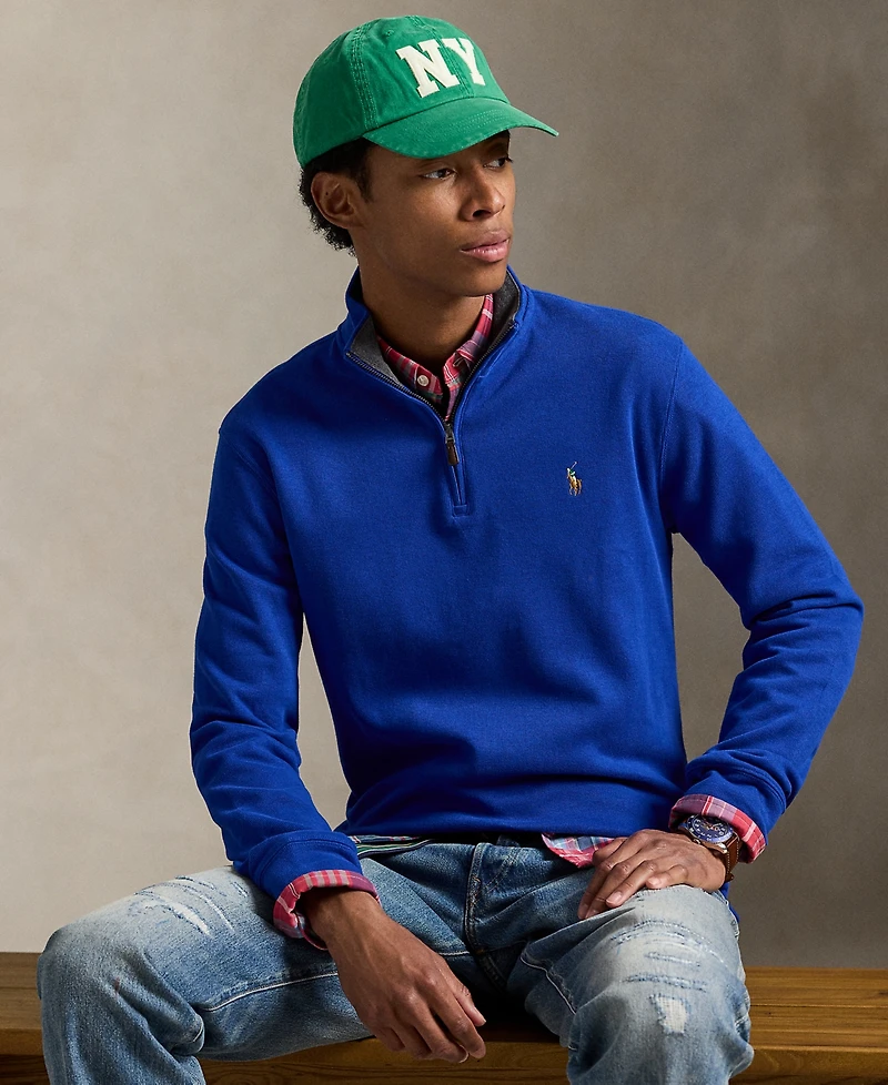 Polo Ralph Lauren Men's Estate-Rib Cotton Quarter-Zip Pullover